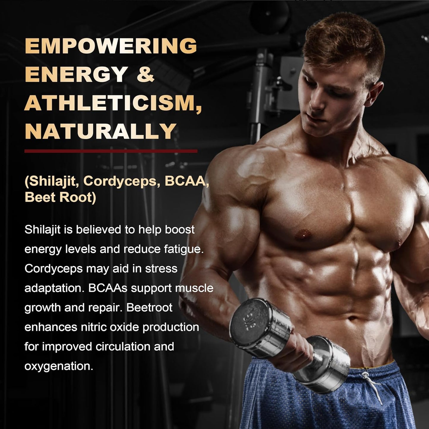 Shilajit Gummies 1000mg with Organic Ingredients for Energy, Muscle, Immune & Brain Health Support - 2-Pack