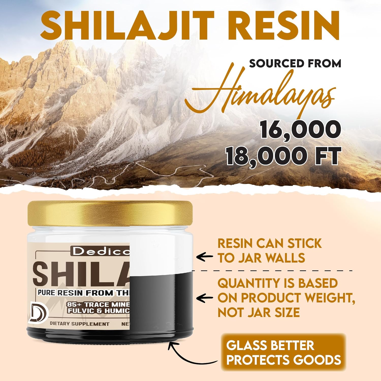 Shilajit Resin Supplement 2 Pack - Pure Himalayan Organic Resin with Fulvic, Humic Acid & 85+ Trace Minerals - Body, Heart, Brain, Immune Support