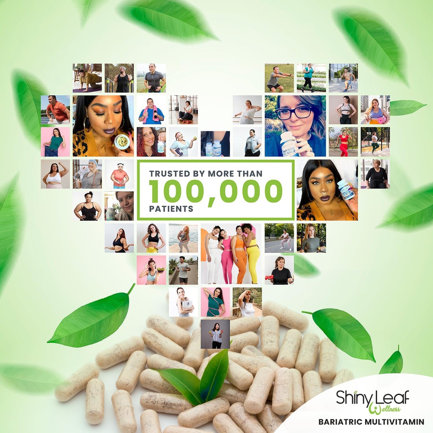 Shiny Leaf Bariatric Multivitamin and Calcium Citrate Bundle for Post-Surgery Strength and Nourishment (1 Month Supply)