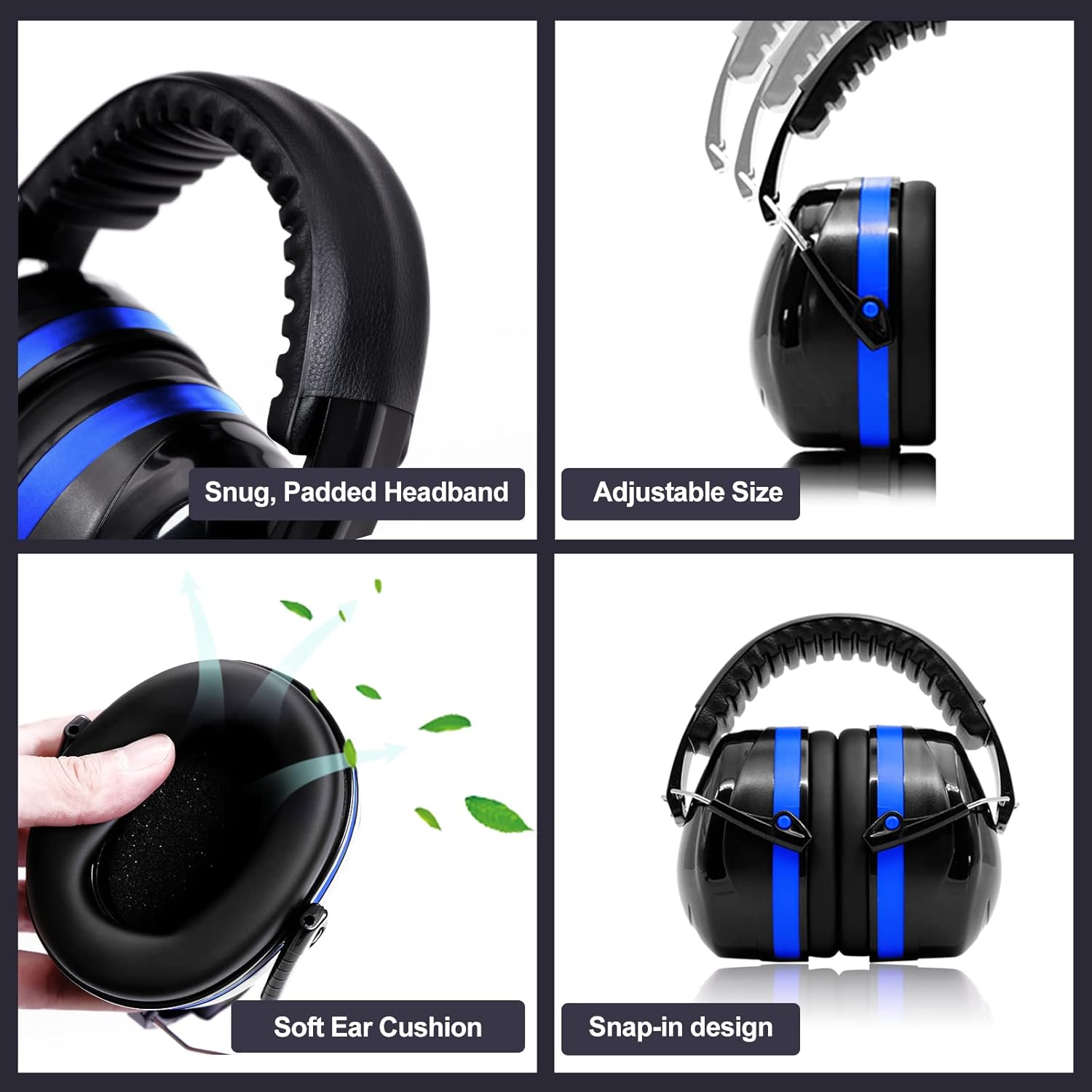 Shooting Range Ear Protection Kit with Earmuffs, Safety Glasses, Earplugs, and Case