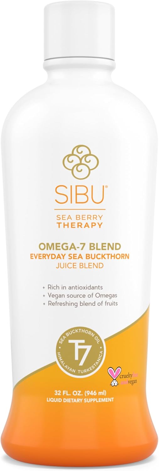 Sibu Blend Sea Buckthorn Fruit Juice - Omega 7 Supplement with Healthy Fruit Juice - Potent 32 Ounce Purée