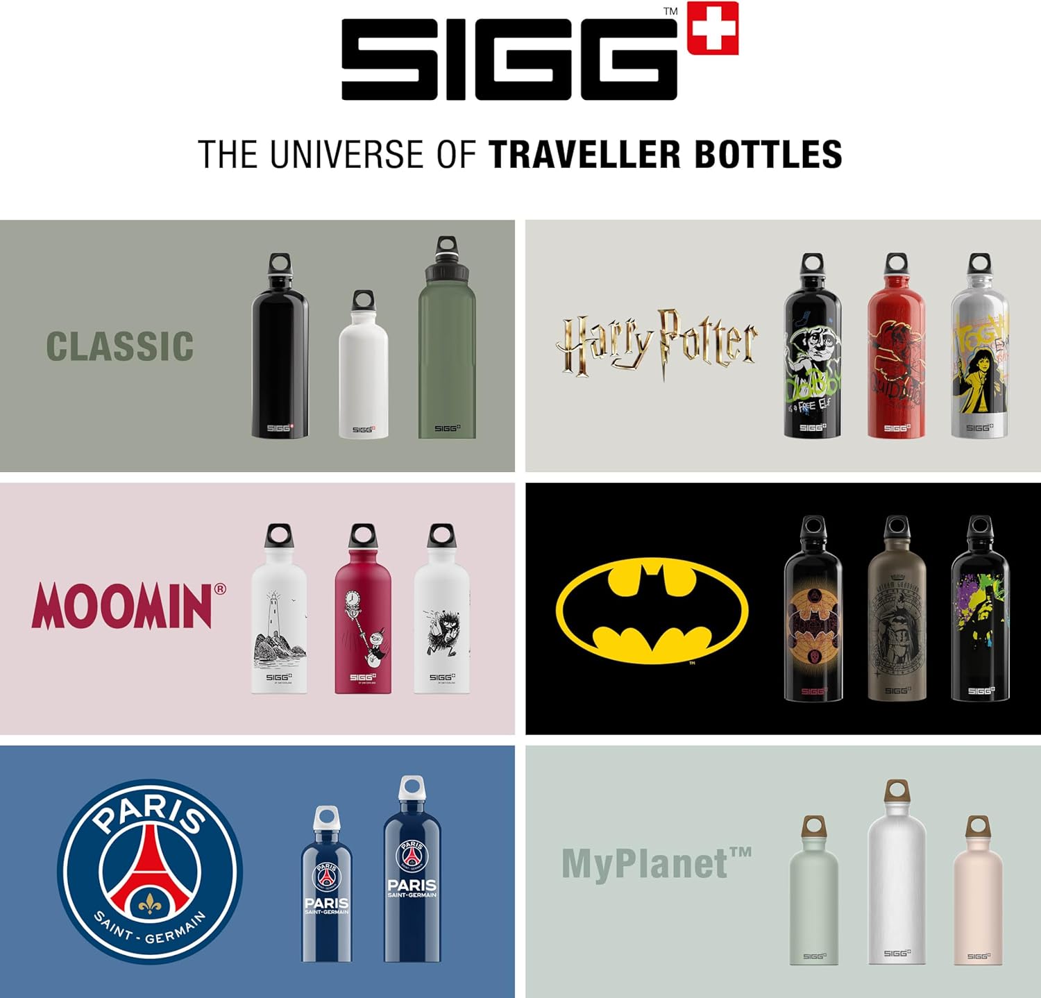 SIGG Traveller Aluminum Water Bottle - Made in Switzerland - Ideal for Carbonated Drinks - Recycled Materials - BPA-Free - 20Oz / 34Oz