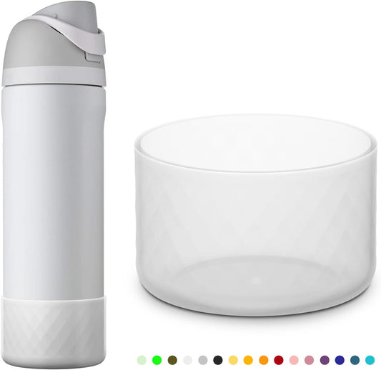 Silicone Grid Boot Protector for Owala Water Bottle - Anti-Slip Sleeve for FreeSip/Twist/Flip - Bottom Bumper Cover for Accessories