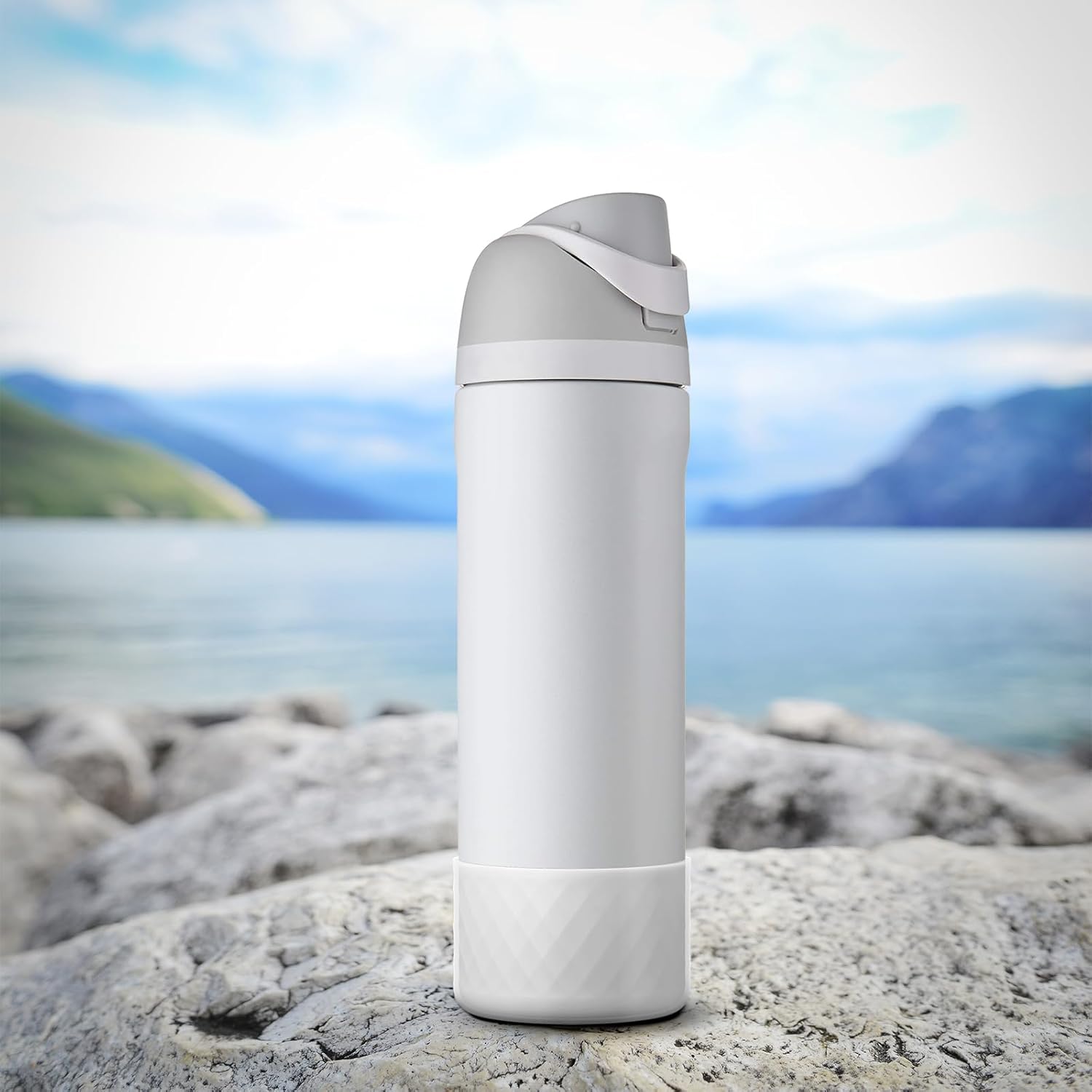 Silicone Grid Boot Protector for Owala Water Bottle - Anti-Slip Sleeve for FreeSip/Twist/Flip - Bottom Bumper Cover for Accessories
