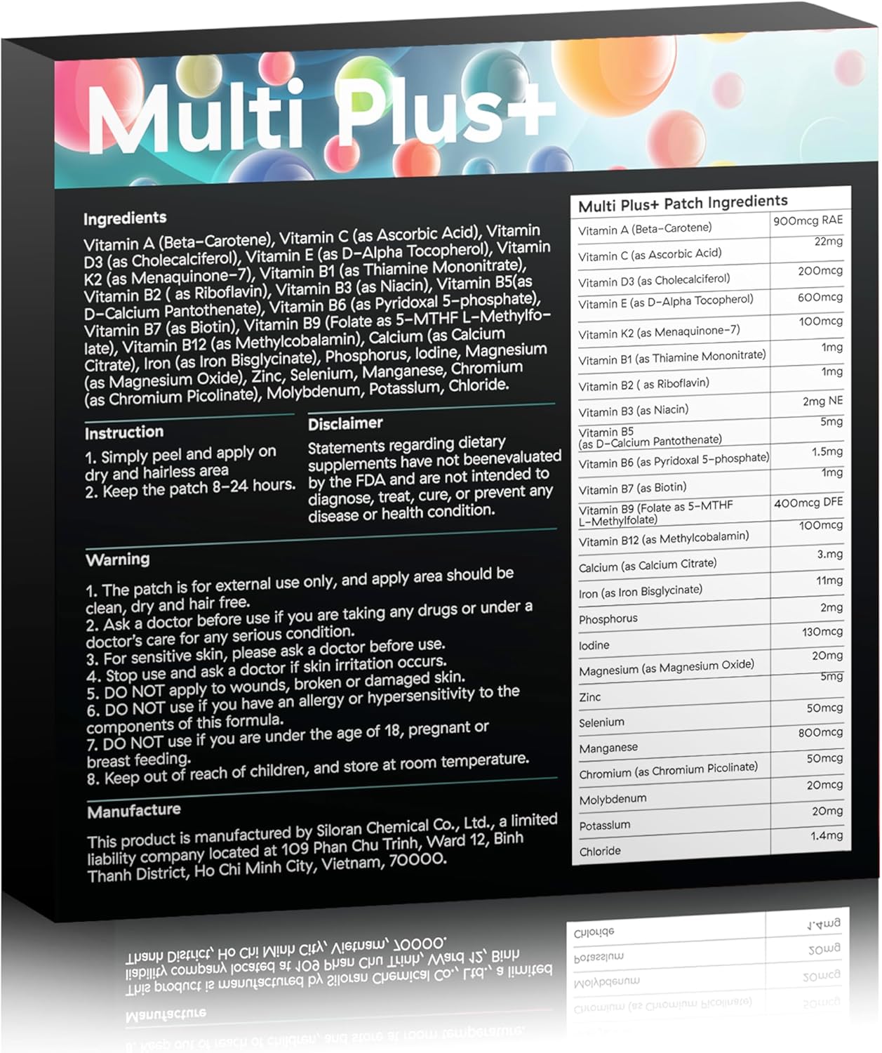 SILORAN Multi Plus Patch: 48-Day Supply for Daily Multivitamin Delivery