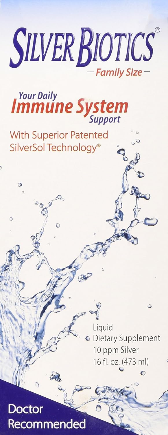 Silver Biotics Colloidal Nano SilverSol Ag₄O₄ 10 PPM Immune Support - 32 Fl Oz Duo Pack for Bio-Hacking & Natural Immune Building