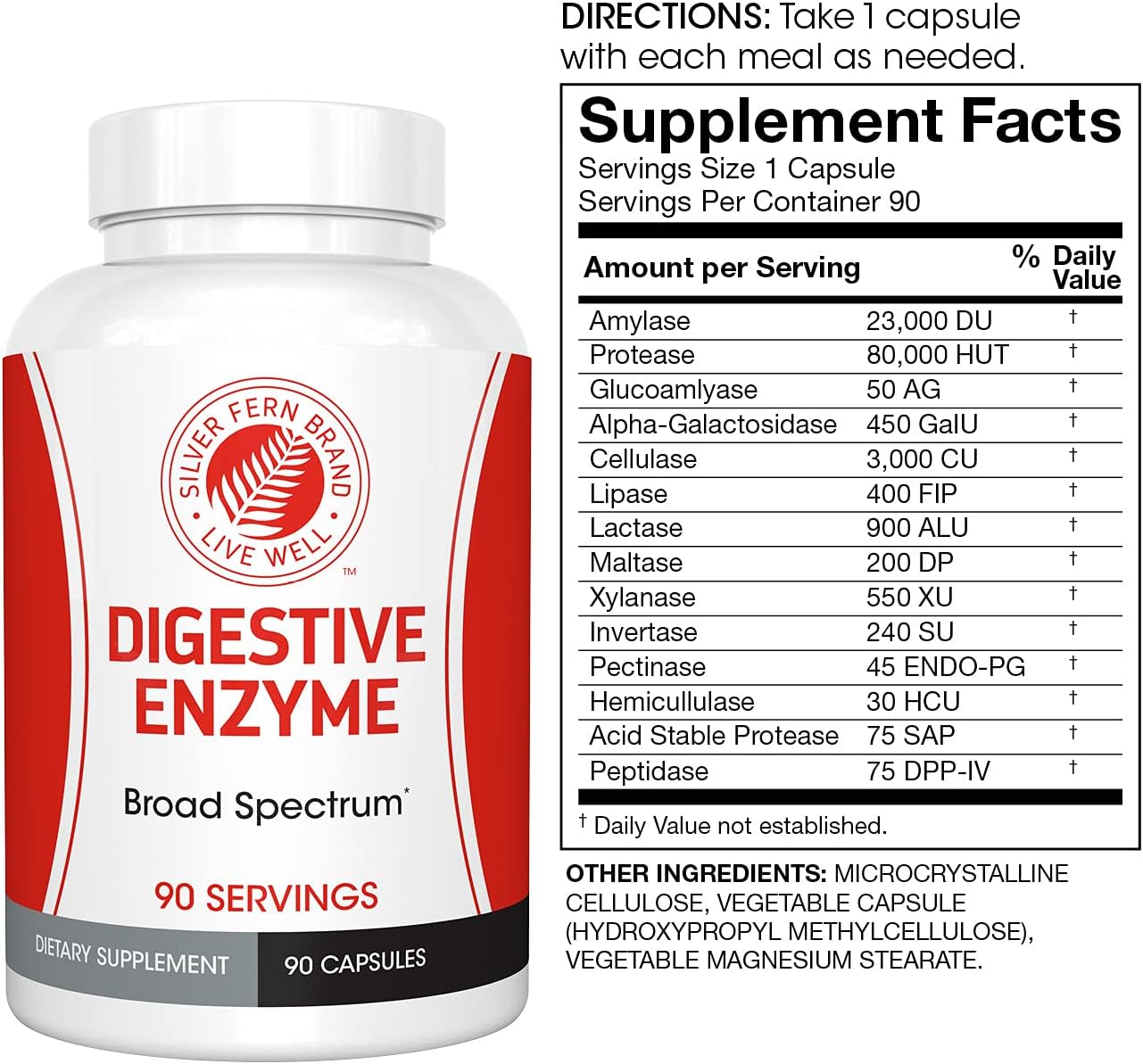 Silver Fern 60 Day Digestive System Reboot Kit - Probiotic, Fiber & Enzyme Support for Gut Health