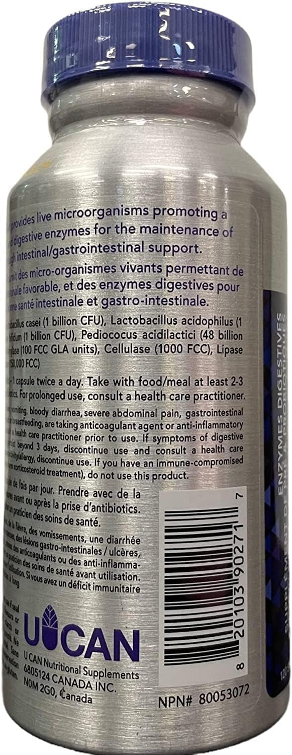 Silver Lining Pre & Probiotics with Digestive Enzymes - 50 Billion CFU - Supports Digestive & Immune Health - Reduces Bloating - 240 Count (2 Pack)