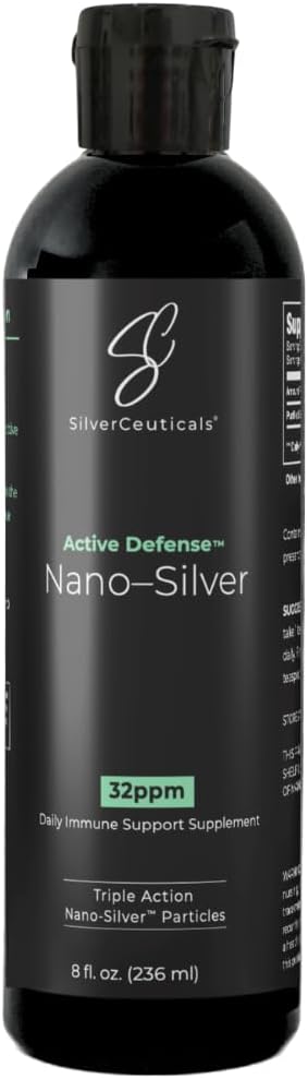 SilverCeuticals Colloidal Silver with Nano Silver-Sol - 32ppm 8oz - Enhanced Immune Support - All Ages - 3rd Party Tested & Effective