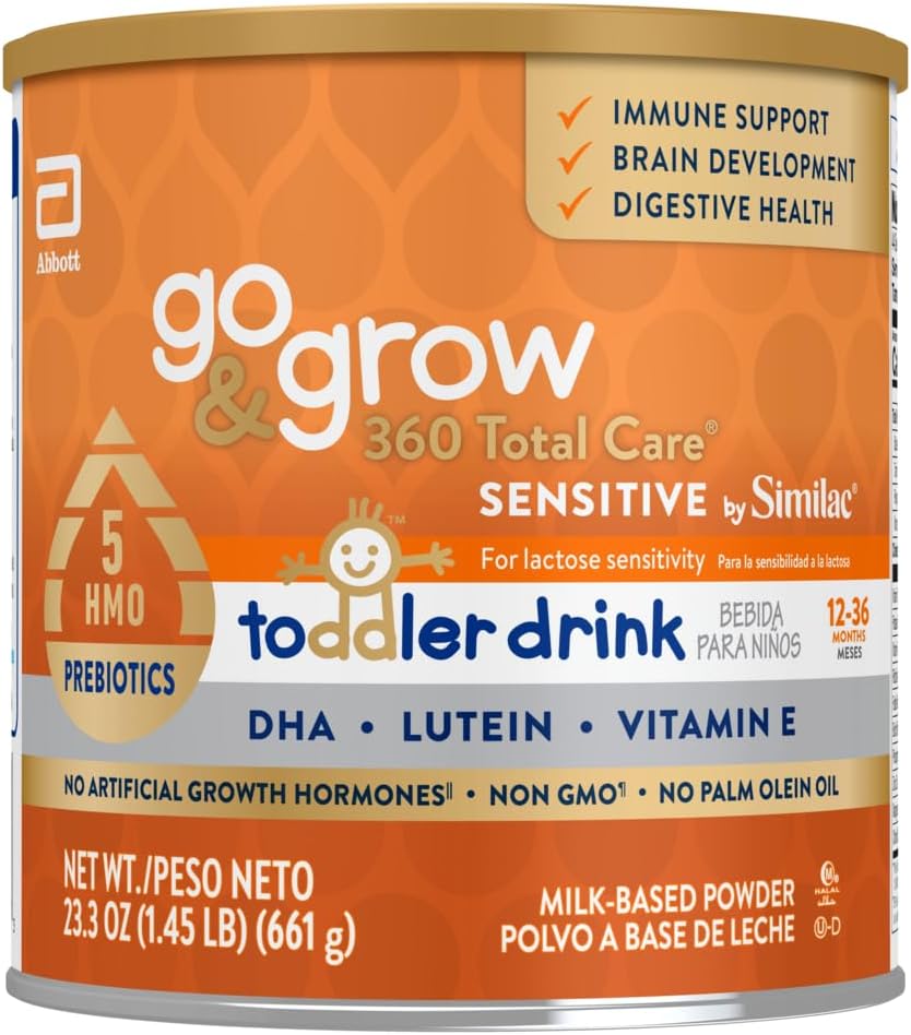 Similac Go & Grow 360 Total Care Sensitive Toddler Nutritional Drink - Powder, 23.3 oz Can - With 5 HMOs