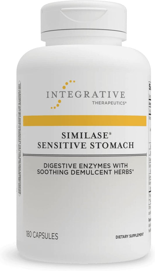 Similase Sensitive Stomach Digestive Enzymes with Herbs - Vegan - 180 Capsules