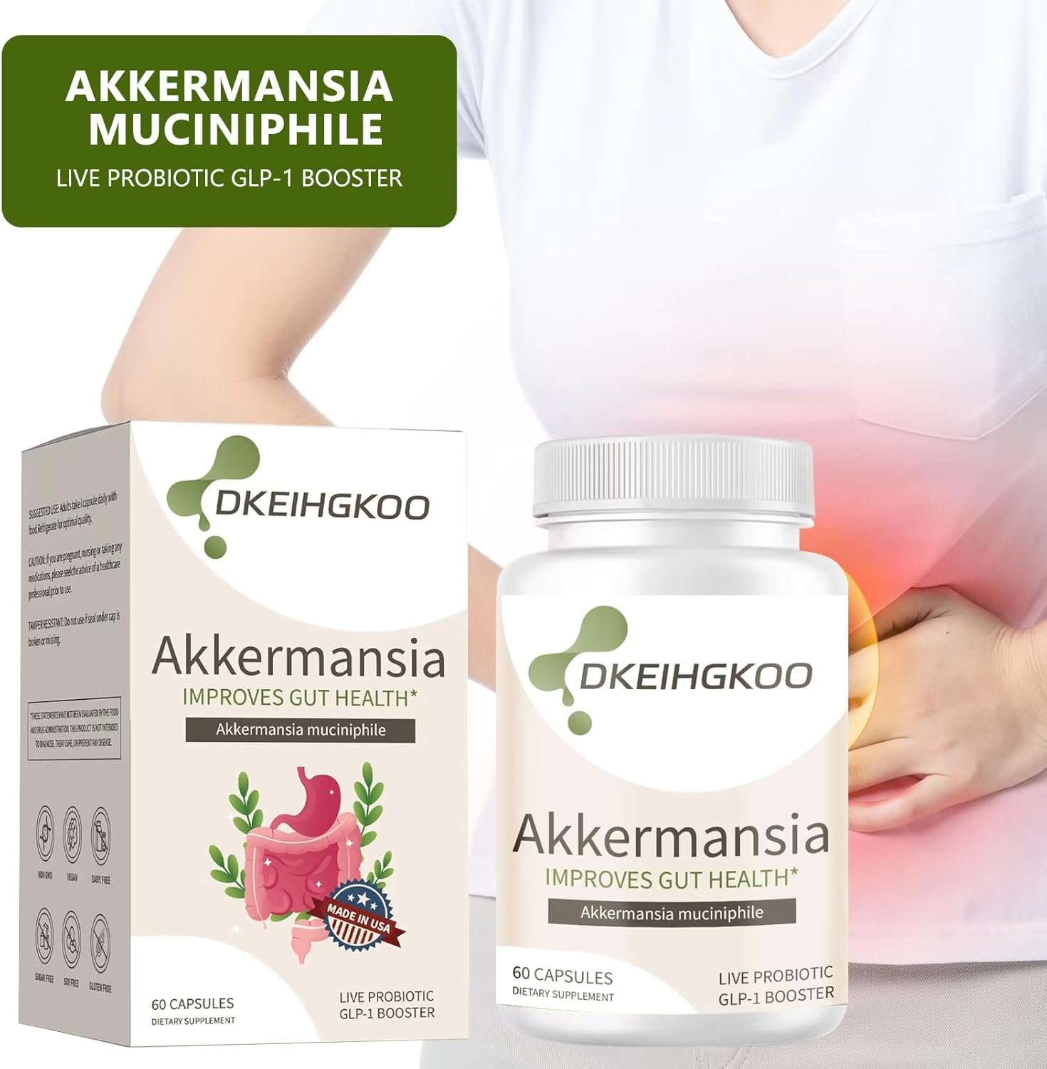 Single Pack of Newly Formulated Akkermansia Supplement