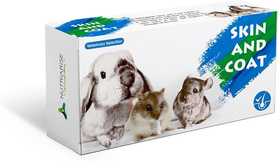 Skin and Coat Health Supplement for Small Animals - High Fiber, 36 Tablets by NUTRIARISE.