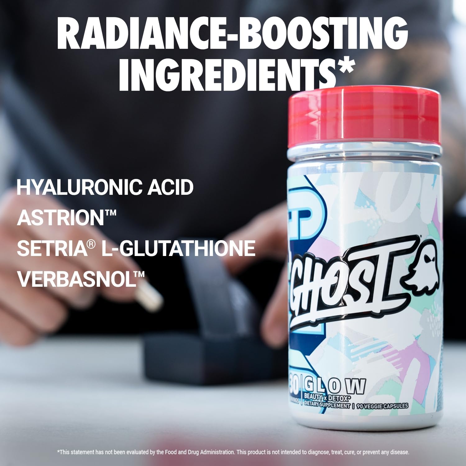 Skin-Boosting Vegan Beauty Capsules with Hyaluronic Acid, Biotin & L-Theanine - 90 Capsules for Detox and Glow