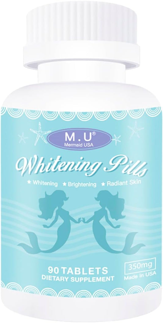Skin Brightening Supplement: M.U Magic Whitening Pills - 3x Better Than Glutathione - Clear, Glossy, Smooth Skin - Dark Spot & Acne Scar Remover - Non GMO