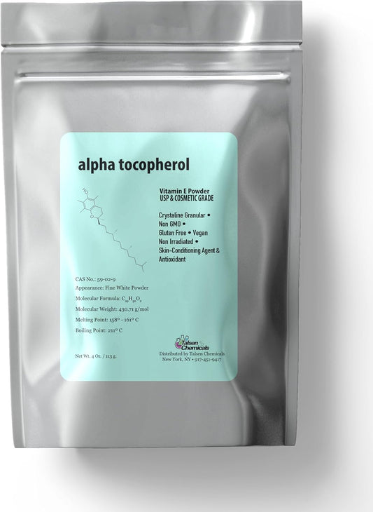 Skin Care DIY Cosmetic Grade 700 IU Vitamin E Powder - Talsen Chemicals Alpha Tocopheryl Acetate (4 oz / 113 g)