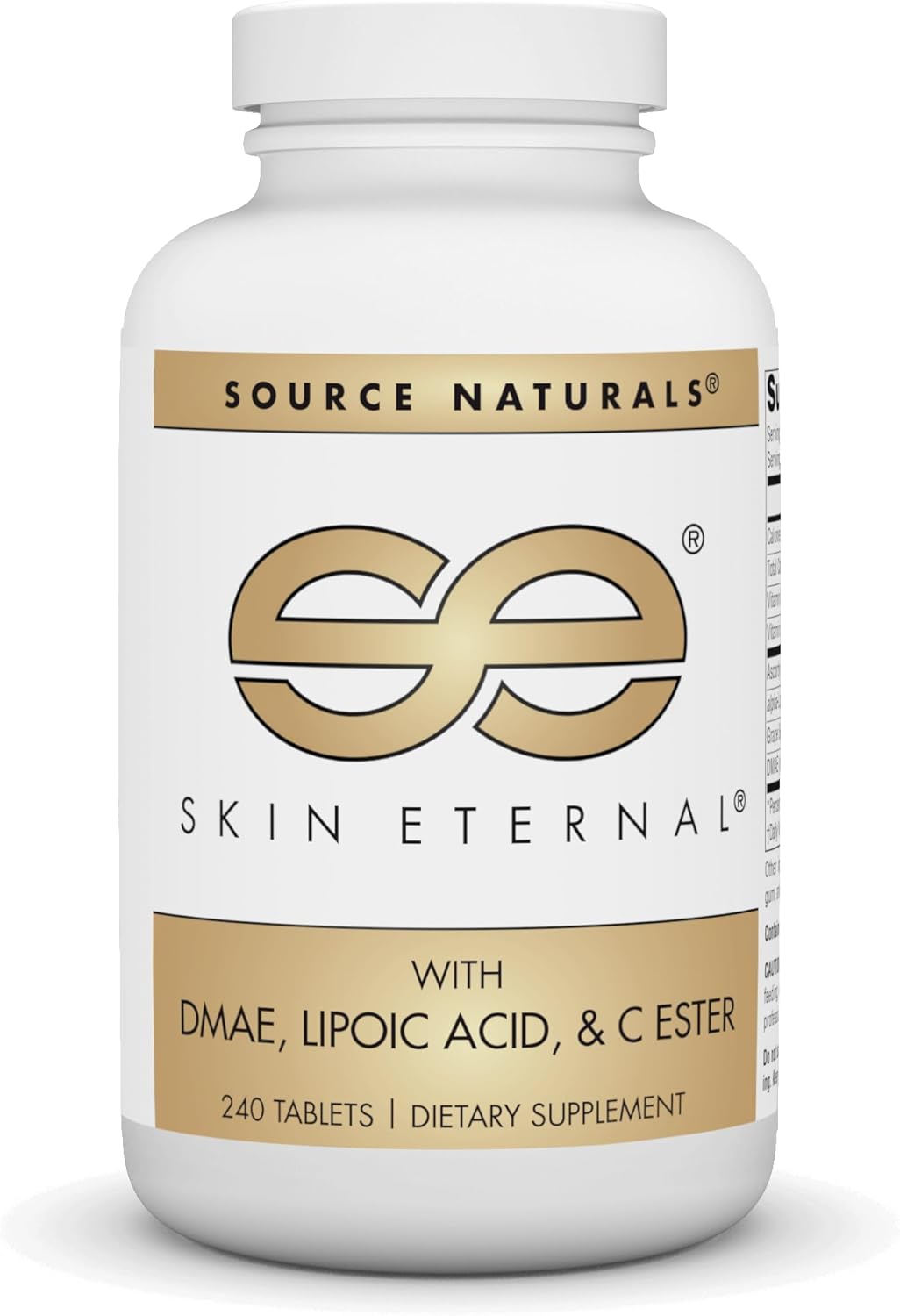 Skin Eternal by Source Naturals: DMAE, LIPOIC Acid, & C Ester - 240 Tablets | Dietary Supplement