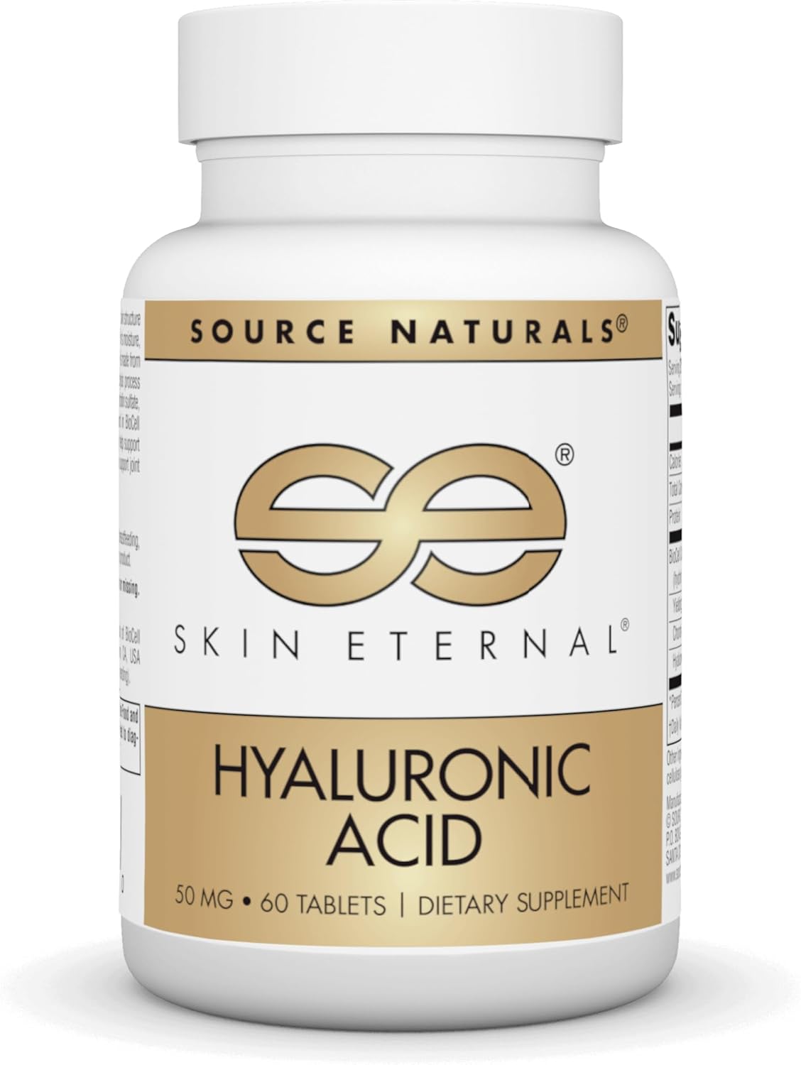 Skin Eternal Hyaluronic Acid Tablets - 50mg, 60 Count by Source Naturals