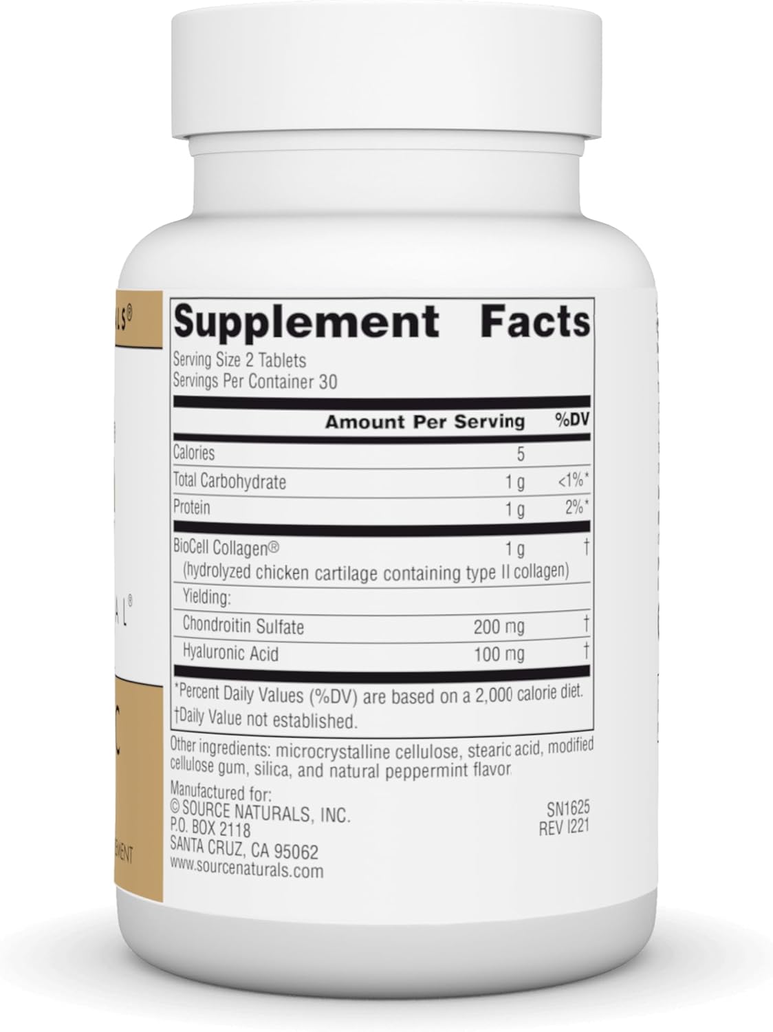 Skin Eternal Hyaluronic Acid Tablets - 50mg, 60 Count by Source Naturals