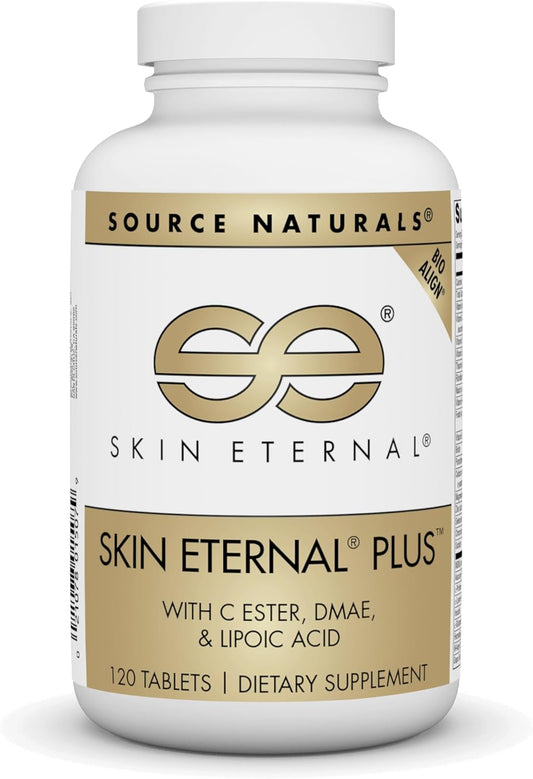 Skin Eternal Plus by Source Naturals - Anti-Aging Supplement with C Ester, DMAE, & Lipoic Acid - 120 Tablets