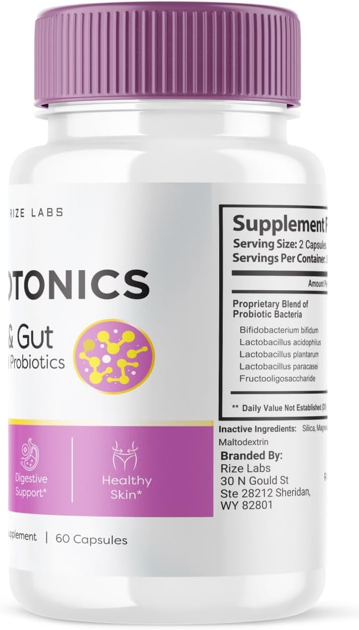 Skin & Gut Capsules with Essential Probiotics for Skincare and Health (120 Capsules) by Rize Labs