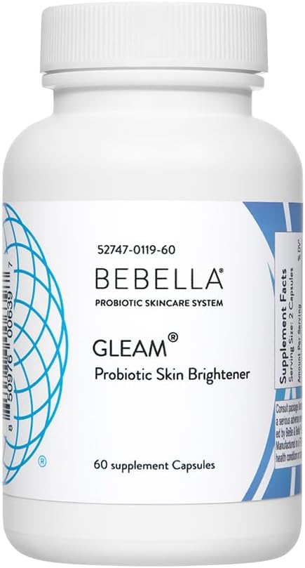 Skin Lightening Probiotic Blend Capsules with Glutathione, NAC, Alpha Lipoic Acid, Vitamin C, and Marine Collagen Peptides - 60 Count
