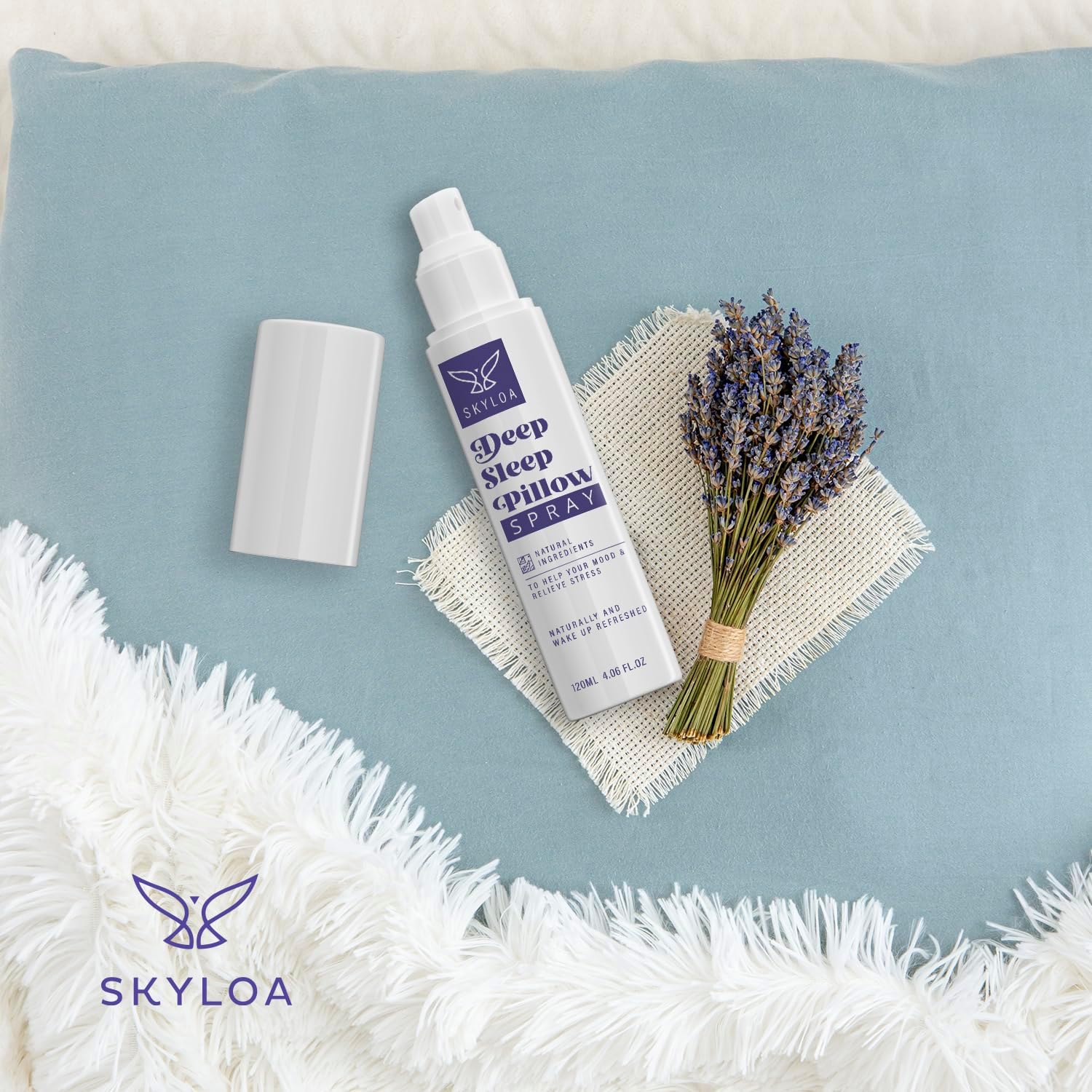 Skyloa Deep Sleep Pillow Spray with Lavender for Relaxation - 120ml
