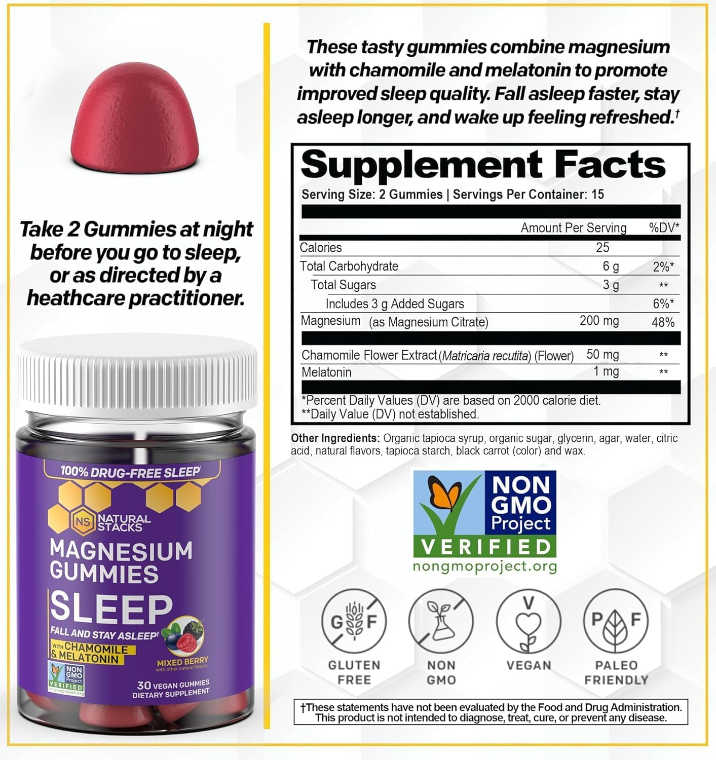 Sleep and Mood Support Bundle: Magnesium Gummies + Serotonin Brain Food - 90 Pieces for Quality Sleep & Positive Mood
