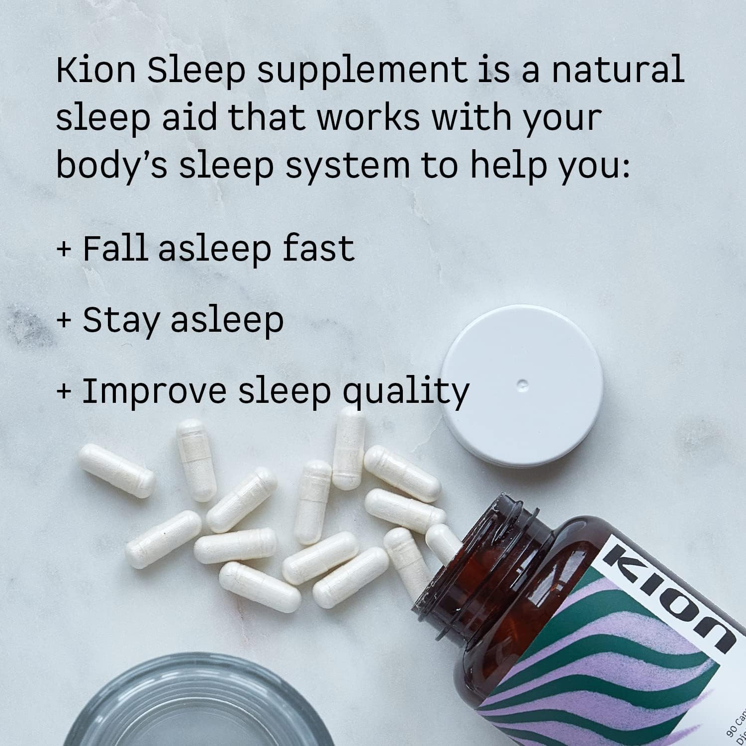 Sleep Better with Kion: Fall Asleep Quickly, Enhance Sleep Quality, and Stay Asleep with Amino Acid Sleep Support - 30 Servings