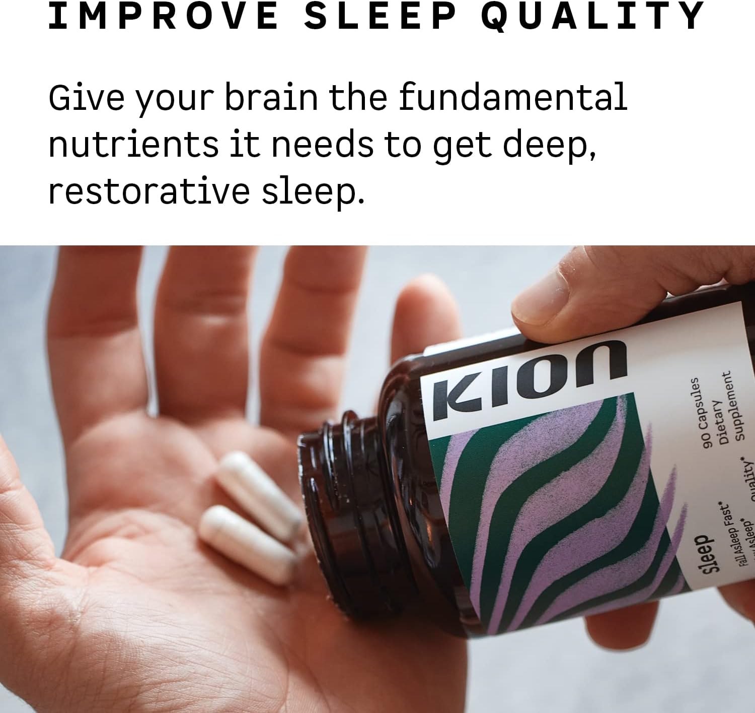Sleep Better with Kion: Fall Asleep Quickly, Enhance Sleep Quality, and Stay Asleep with Amino Acid Sleep Support - 30 Servings