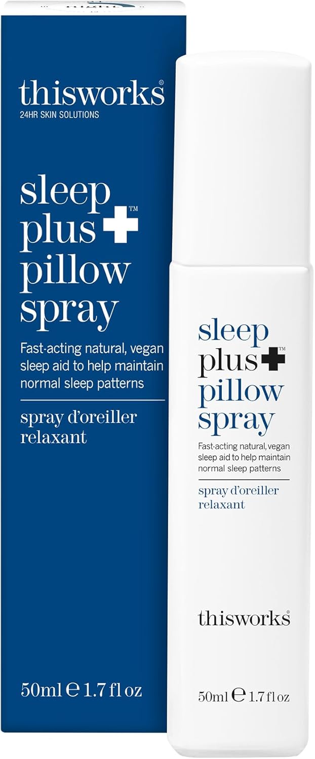 Sleep Plus Pillow Spray 50ml - Motion-Activated Spray with Lavender, Camomile, Vetivert - Science-Backed Aid for Restless Sleepers