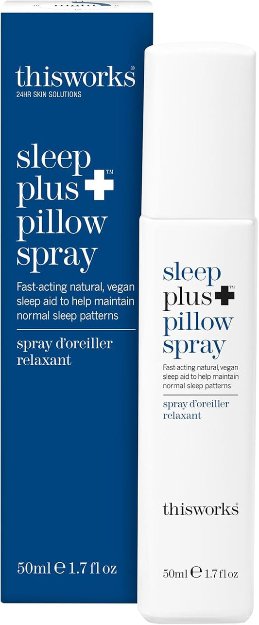 Sleep Plus Pillow Spray 50ml - Motion-Activated Spray with Lavender, Camomile, Vetivert - Science-Backed Aid for Restless Sleepers