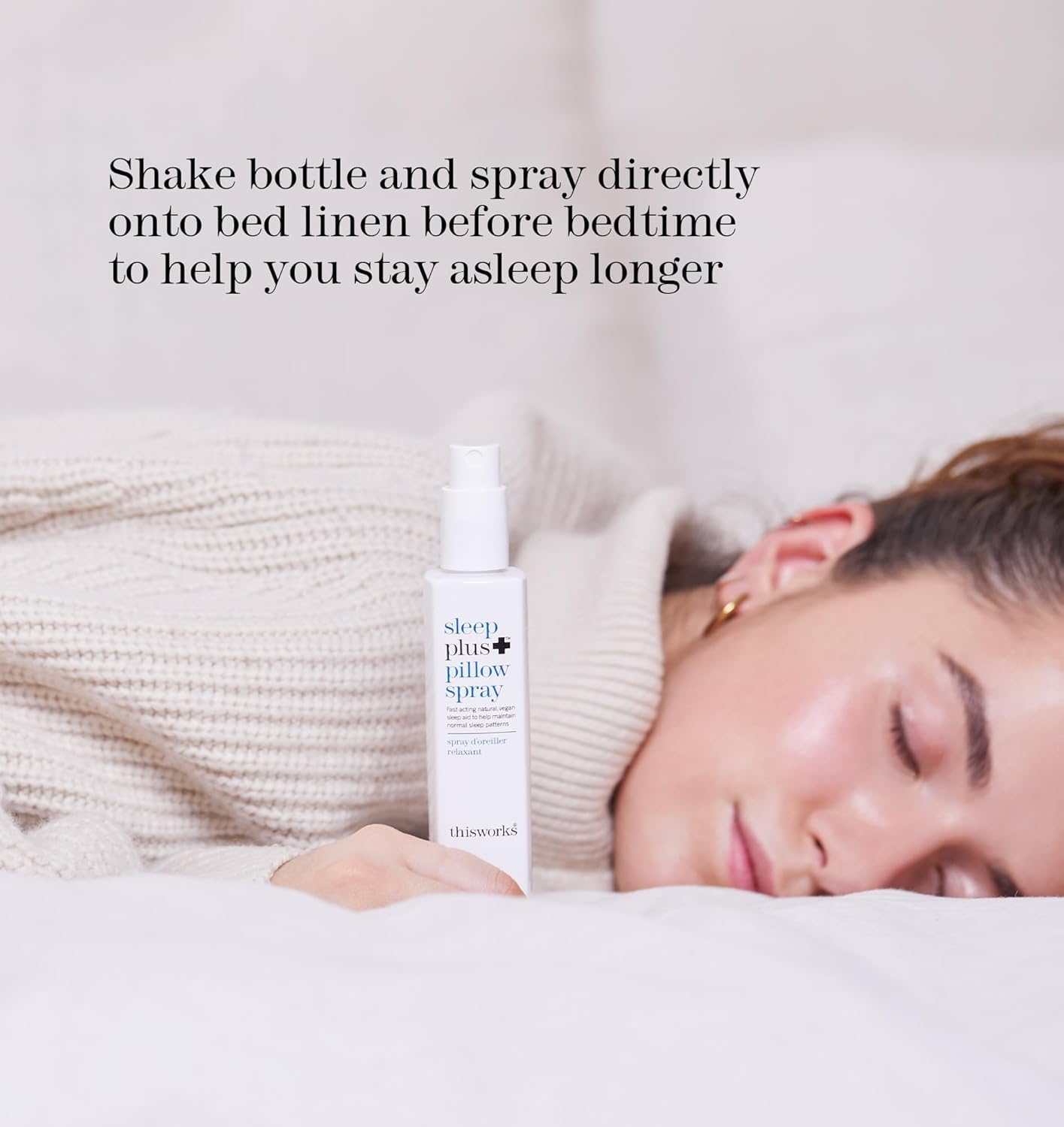 Sleep Plus Pillow Spray 50ml - Motion-Activated Spray with Lavender, Camomile, Vetivert - Science-Backed Aid for Restless Sleepers