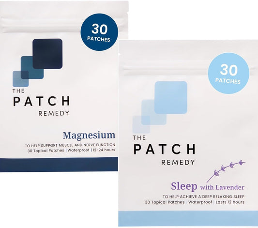 Sleep & Recovery Bundle with 60 Patches for Evening Relaxation and Muscle Recovery - Includes Lavender and Magnesium Glycinate Patches