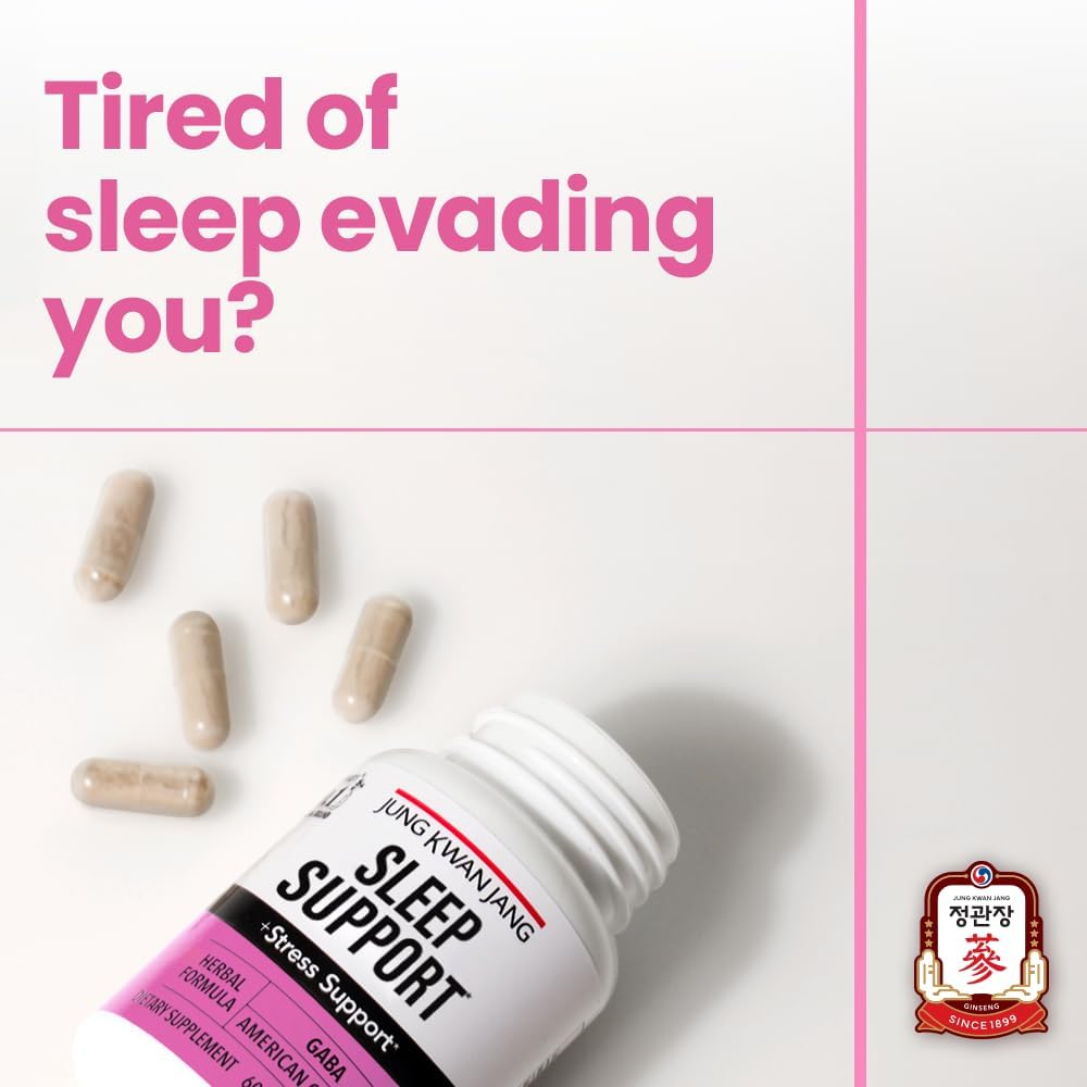Sleep Support GABA Complex 500mg with American Ginseng Capsules for Better Sleep and Increased Energy