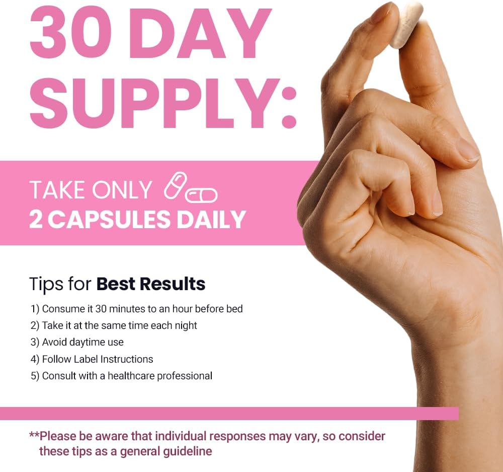 Sleep Support GABA Complex 500mg with American Ginseng Capsules for Better Sleep and Increased Energy