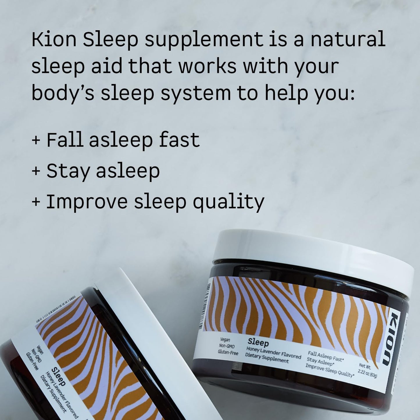 Sleep Support Powder with Honey Lavender Flavor | Promotes Fast Sleep, Better Quality Sleep | Amino Acid Formula | 30 Servings