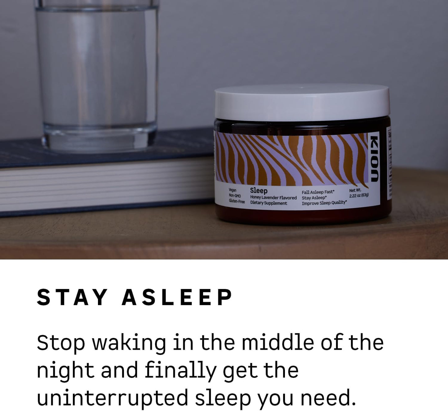 Sleep Support Powder with Honey Lavender Flavor | Promotes Fast Sleep, Better Quality Sleep | Amino Acid Formula | 30 Servings