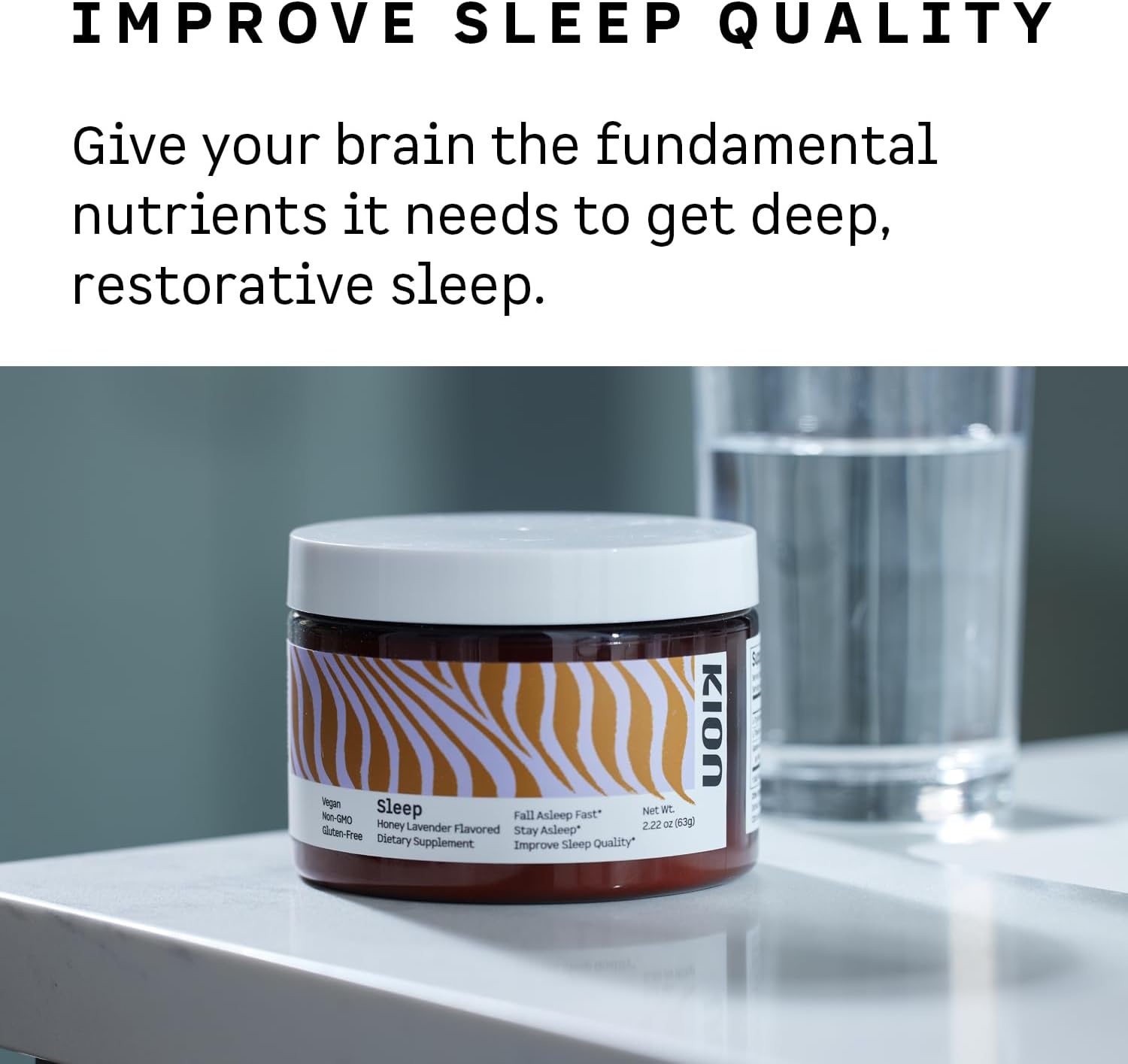 Sleep Support Powder with Honey Lavender Flavor | Promotes Fast Sleep, Better Quality Sleep | Amino Acid Formula | 30 Servings