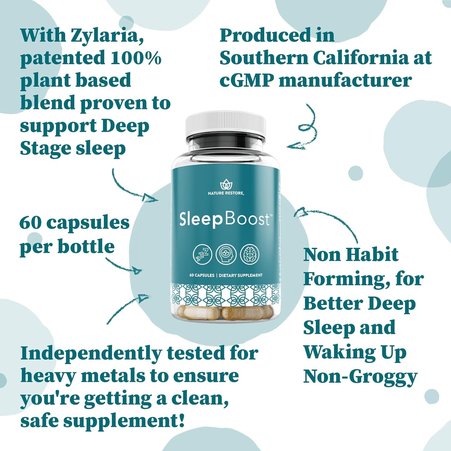 SleepBoost™ with Zylaria™: Natural Formula for Calmness and Restful Sleep