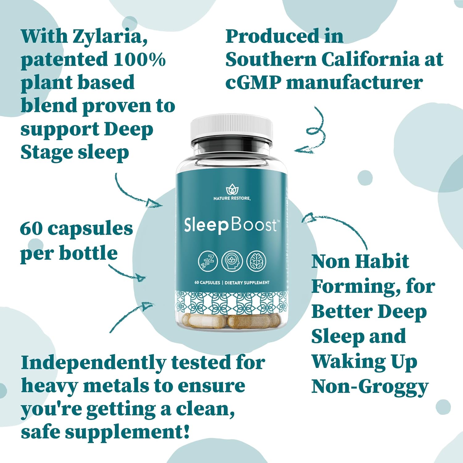 SleepBoost™ with Zylaria™: Natural Formula for Calmness and Restful Sleep