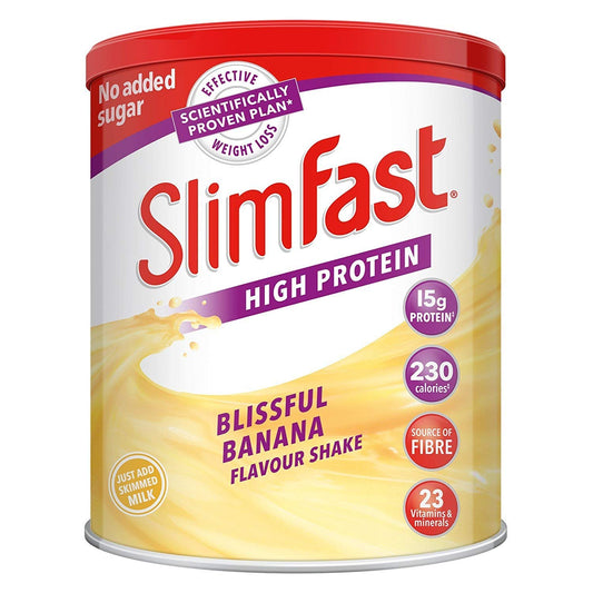 SlimFast Blissful Banana Powder 438g - Delicious and Nutritious Meal Replacement Shake