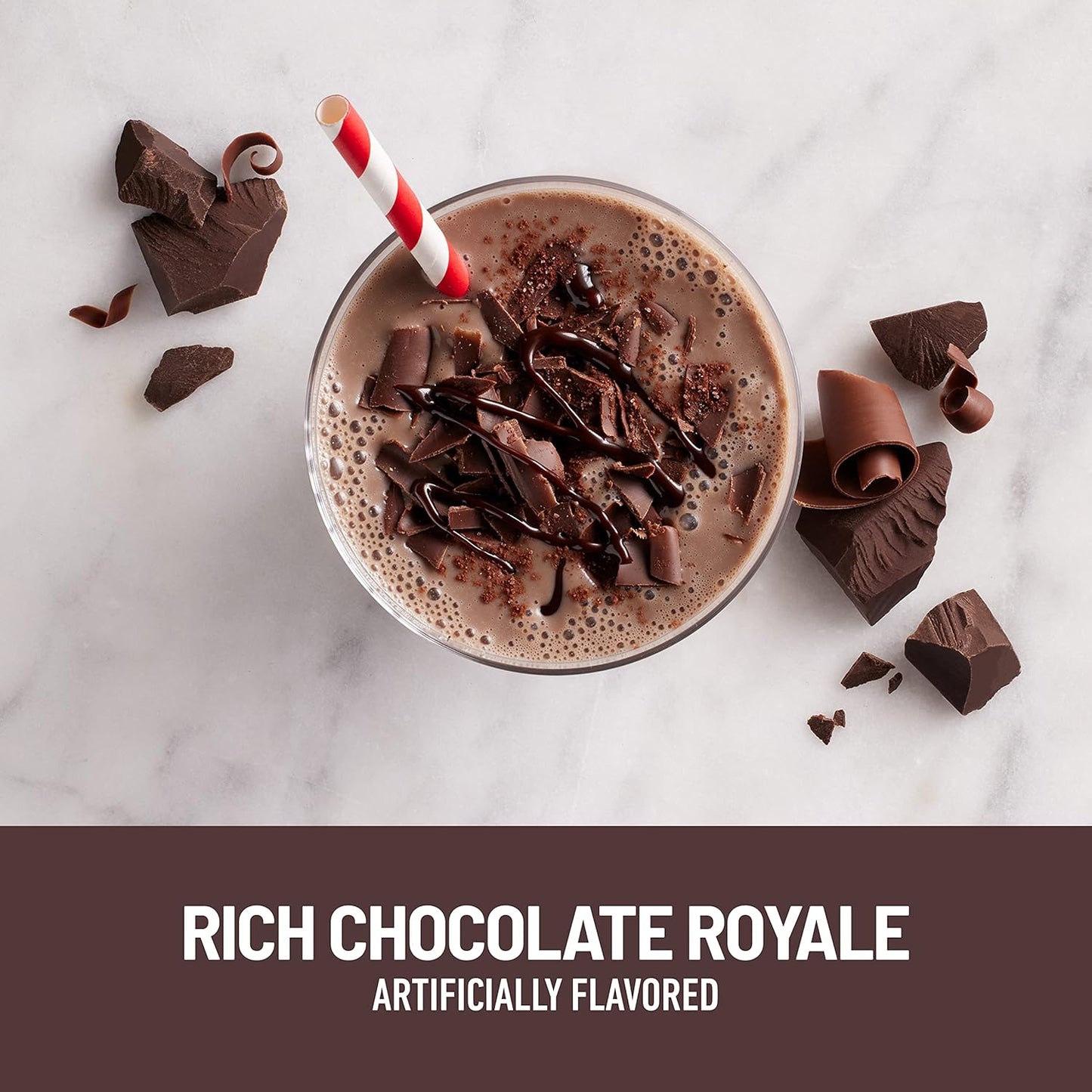 SlimFast Rich Chocolate Royale Meal Replacement Shake - 10g Protein, 11 Fl. Oz Bottle, Pack of 12