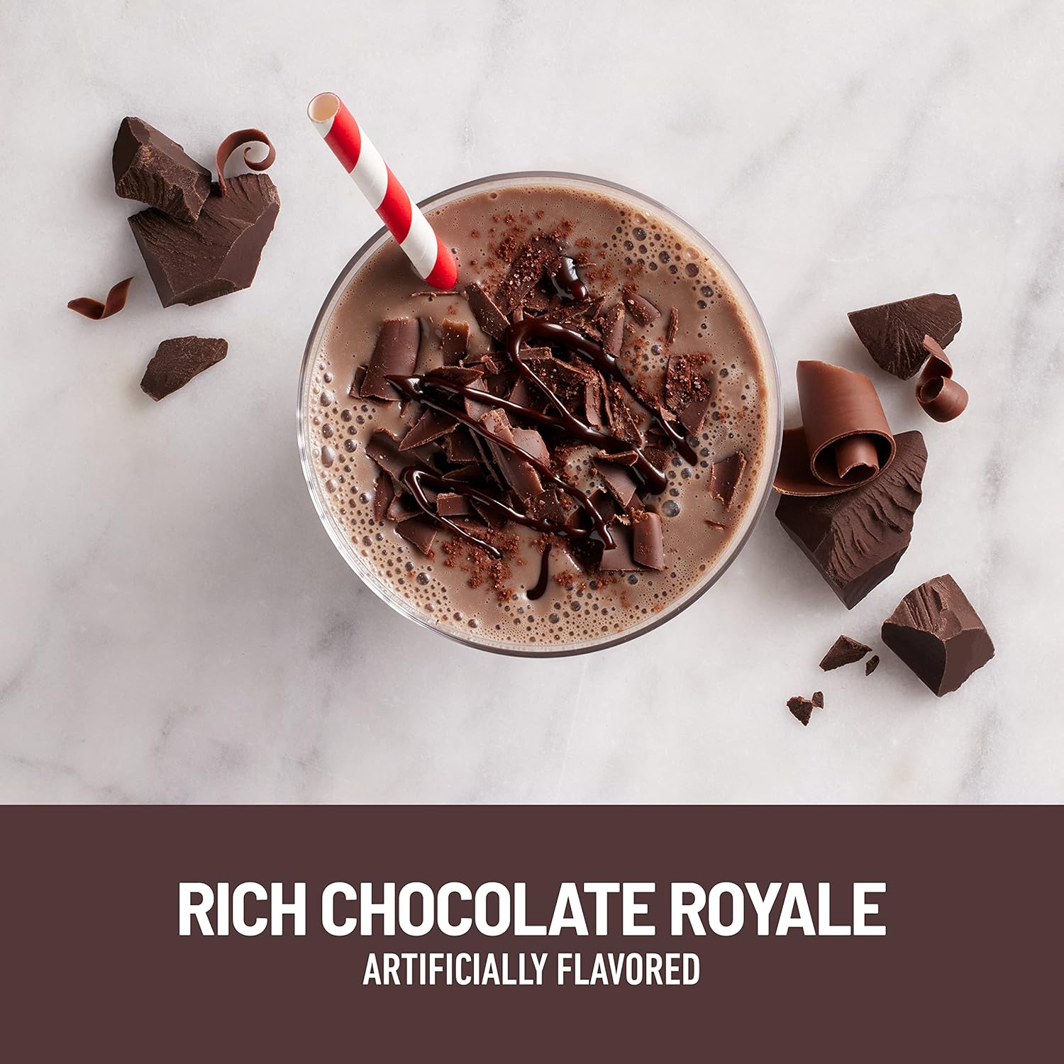 SlimFast Rich Chocolate Royale Meal Replacement Shake - 10g Protein, 11 Fl. Oz Bottle, Pack of 12