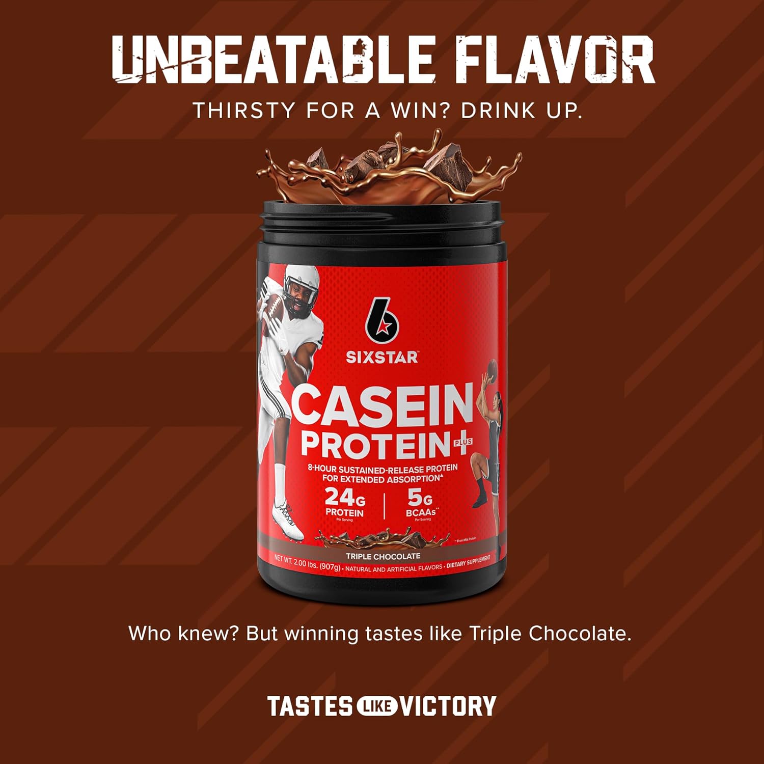 Slow-Digesting Vanilla Cream Whey & Casein Protein Powder Combo Pack 1.8lbs - Six Star Elite Series
