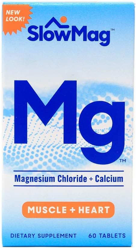 Slow-Mag Magnesium Chloride with Calcium Supplement, 60 Count - Pack of 3 - Varied Packaging