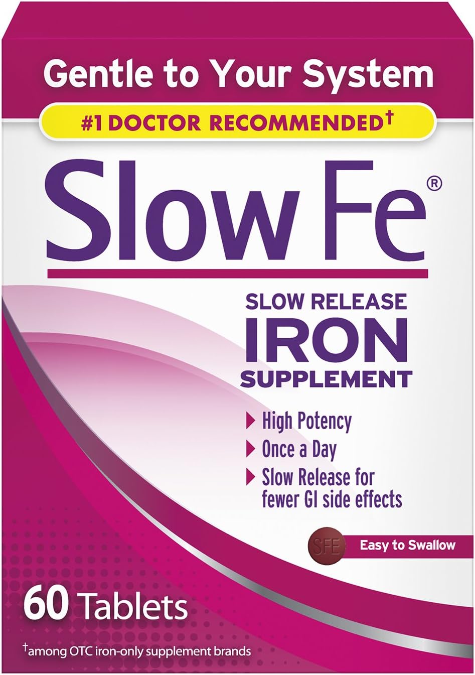 Slow-Mag Muscle and Heart Supplement with Magnesium Chloride, Calcium, and Slow-Fe Iron Deficiency Support - 120 Count & 60 Count