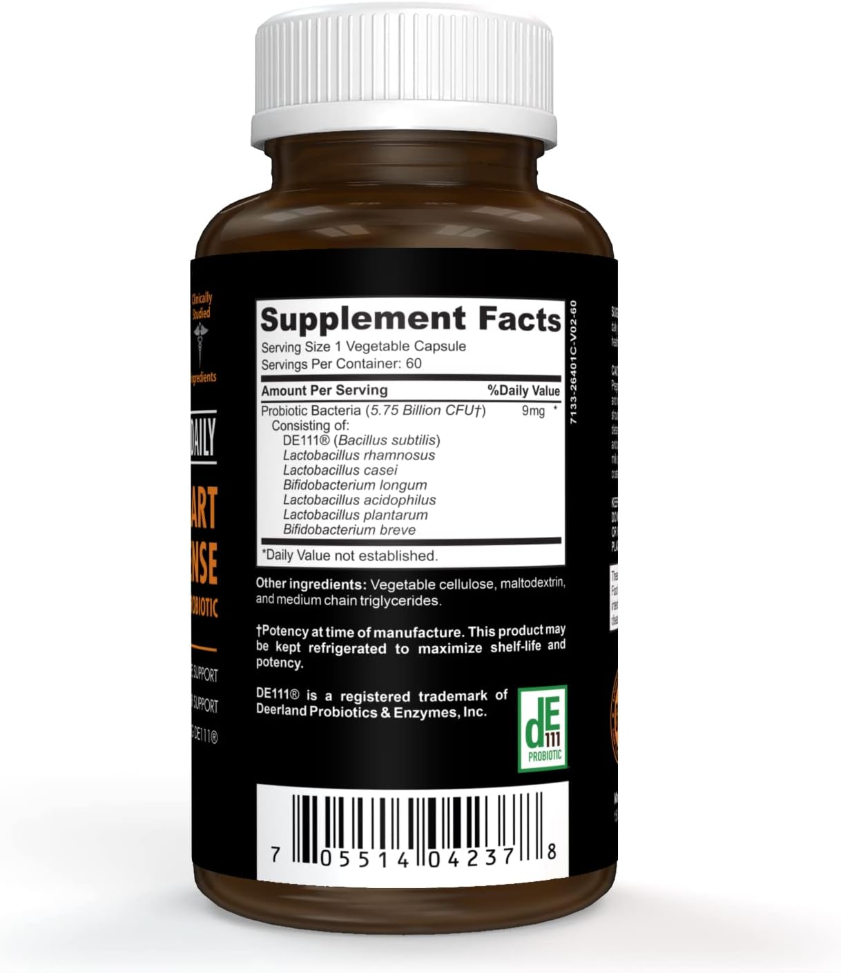 Smart Defense Mega Spore Probiotic with Bacillus Subtilis for Women and Men - 60 Vegan Capsules for Natural Slim Microbiome Support