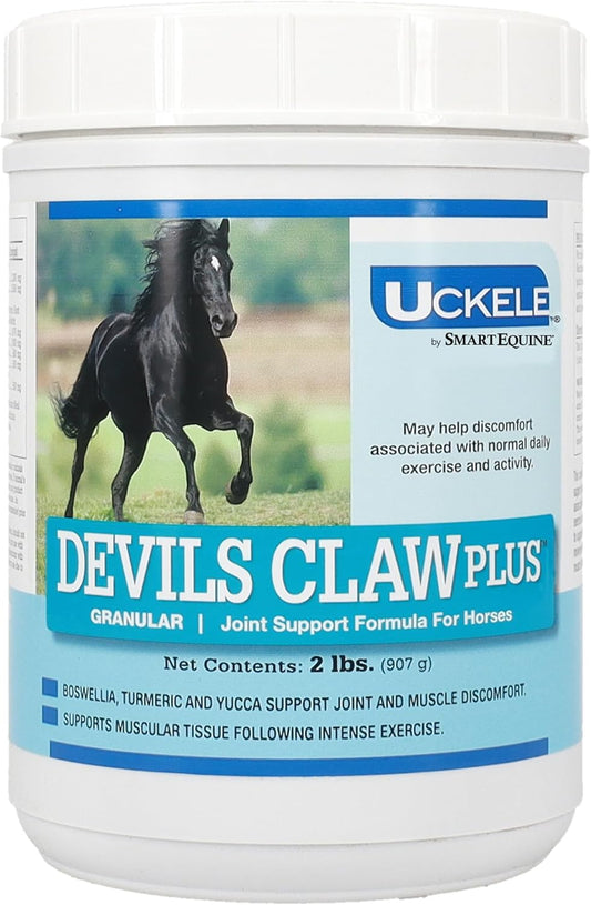 SmartEquine Devil's Claw Plus Pellets Horse Joint Supplement with Yucca - Supports Joint Strength, Comfort, and Mobility - Antioxidant Support - 2 lb Tub