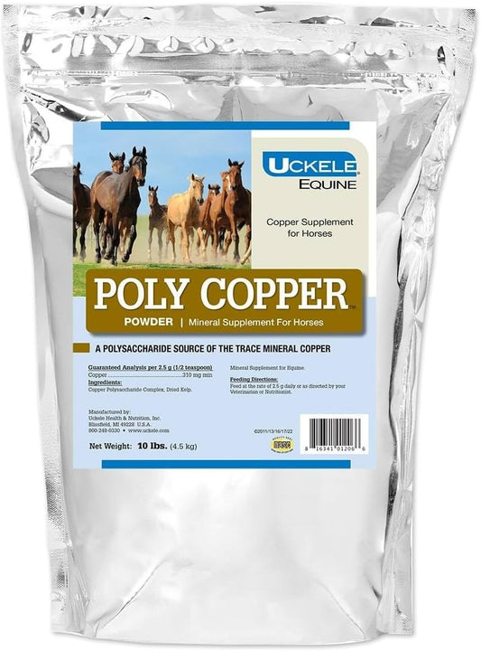 SmartEquine Uckele Poly Copper Equine Horse Coat Supplements 10 lb Bag - Vitamins & Minerals for Bones, Skin, and Metabolism